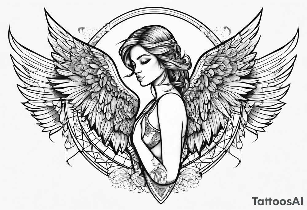 Survival love angel tattoo idea