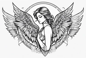 Survival love angel tattoo idea