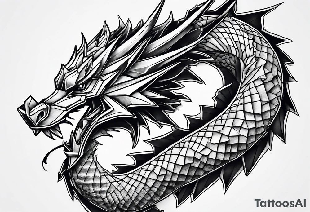 Origami dragon tattoo idea