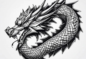 Origami dragon tattoo idea