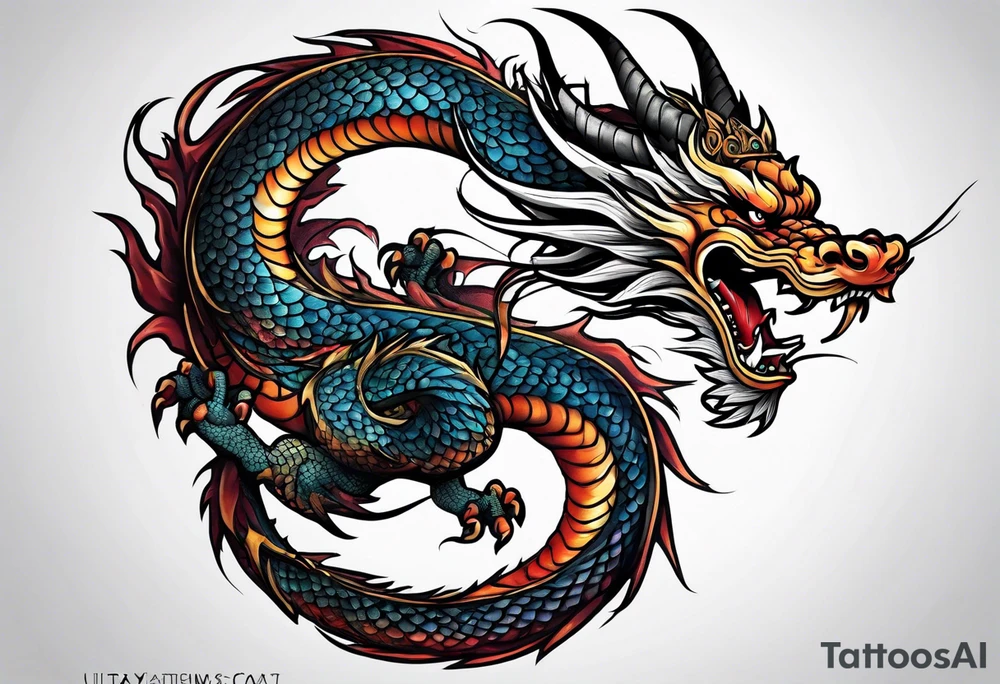 japanese dragon tattoo idea