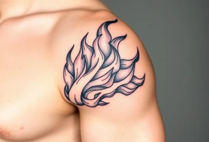 huge flames tattoo idea