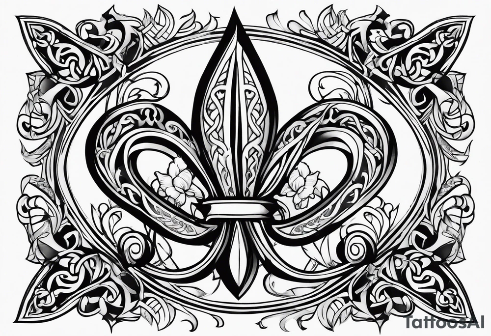 Fleur de lys celtique tattoo idea