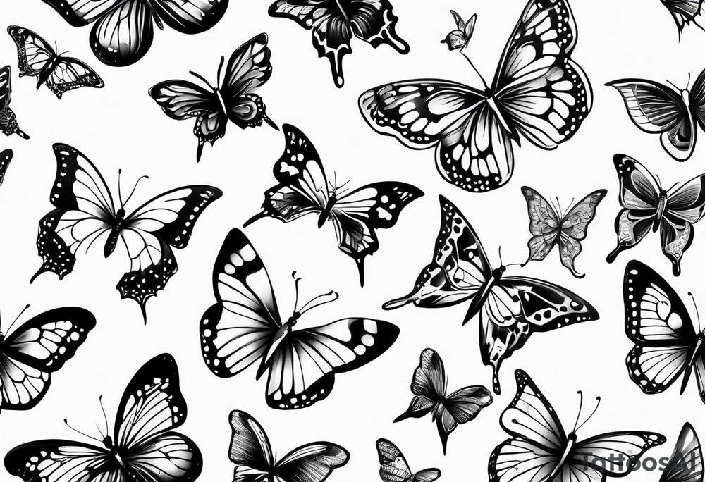 Butterflies small tattoo idea