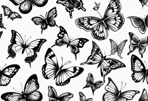 Butterflies small tattoo idea