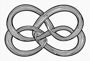 Double infinity symbol with TB5 shown once inside symbol tattoo idea