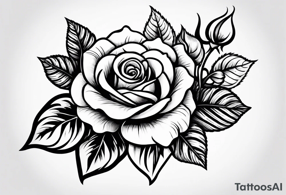 rose and violets, tattoo idea