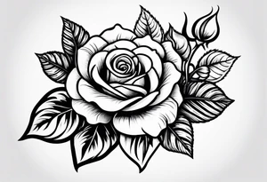 rose and violets, tattoo idea