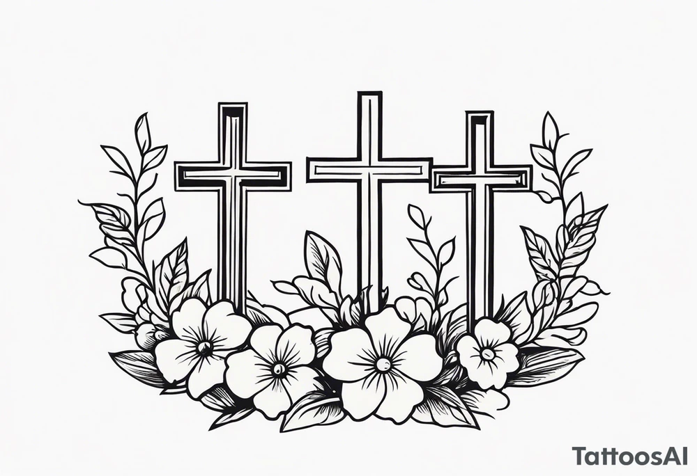 three crosses


vintage flowers
old school vintage simple traditional design 



bold color simple tattoo idea