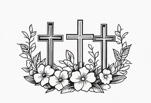 three crosses


vintage flowers
old school vintage simple traditional design 



bold color simple tattoo idea