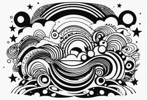 psychedelic, music tattoo idea