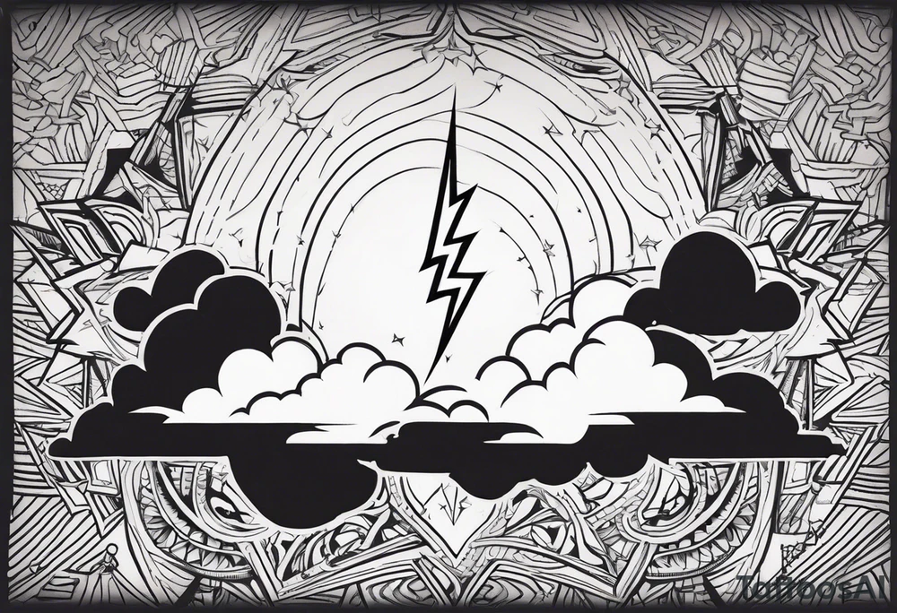 Bold Lightning Bolt tattoo idea