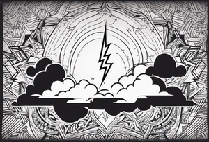 Bold Lightning Bolt tattoo idea