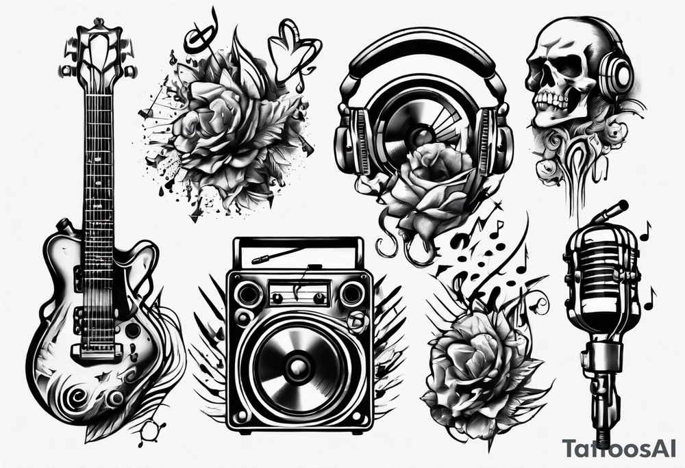 music sound tattoo idea