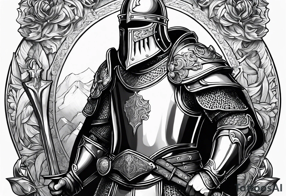 charlemagne in armor tattoo idea