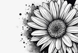 daisy semi colon tattoo idea