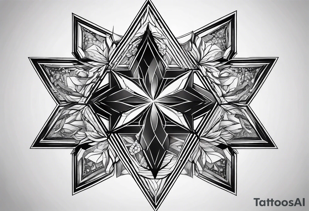 hexagon pattern black tattoo idea