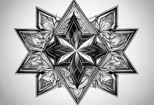 hexagon pattern black tattoo idea