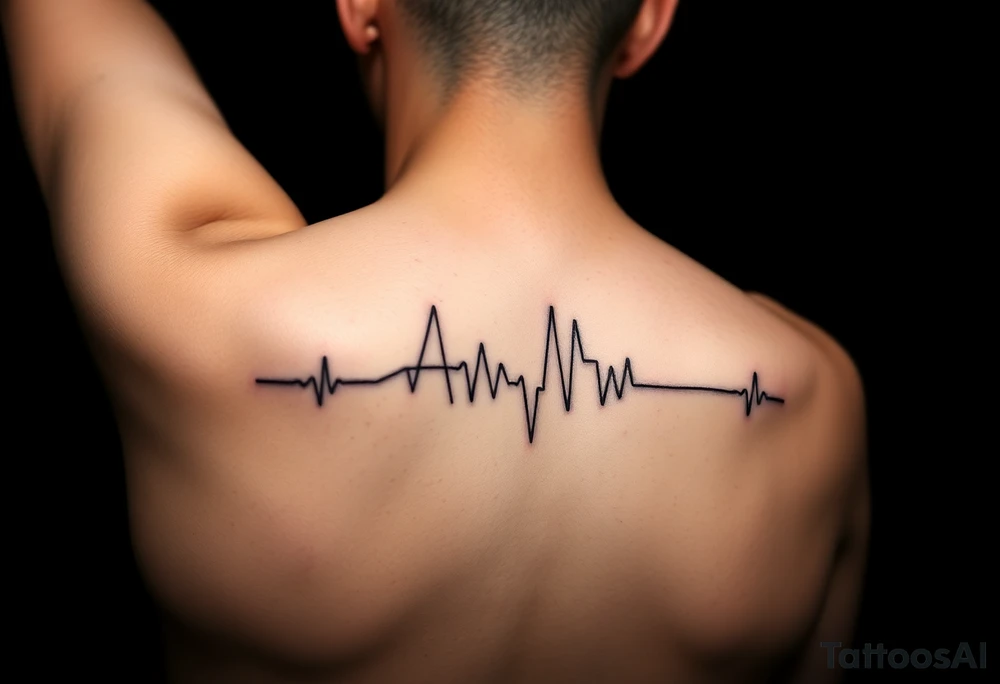 Name ARIA to be written like a ECG tattoo idea