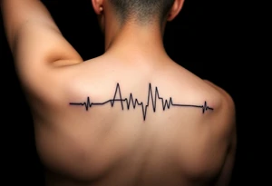 Name ARIA to be written like a ECG tattoo idea