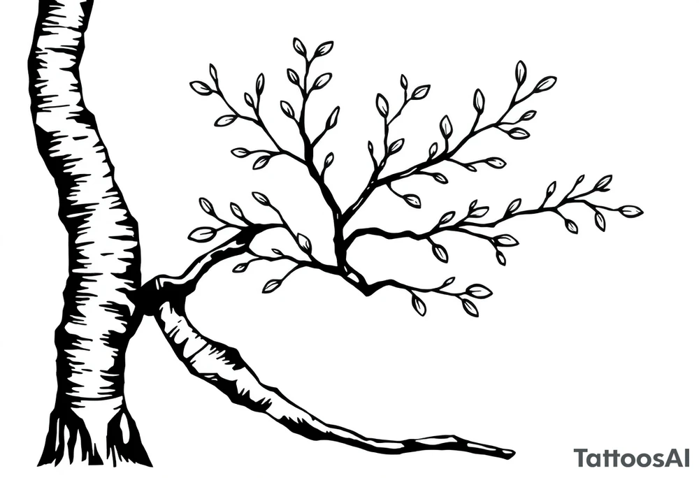 birch tree tattoo idea