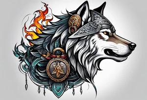 Viking Wolf tattoo idea