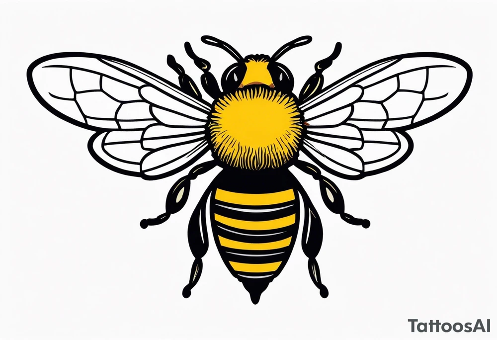 Small bee, not real tattoo idea