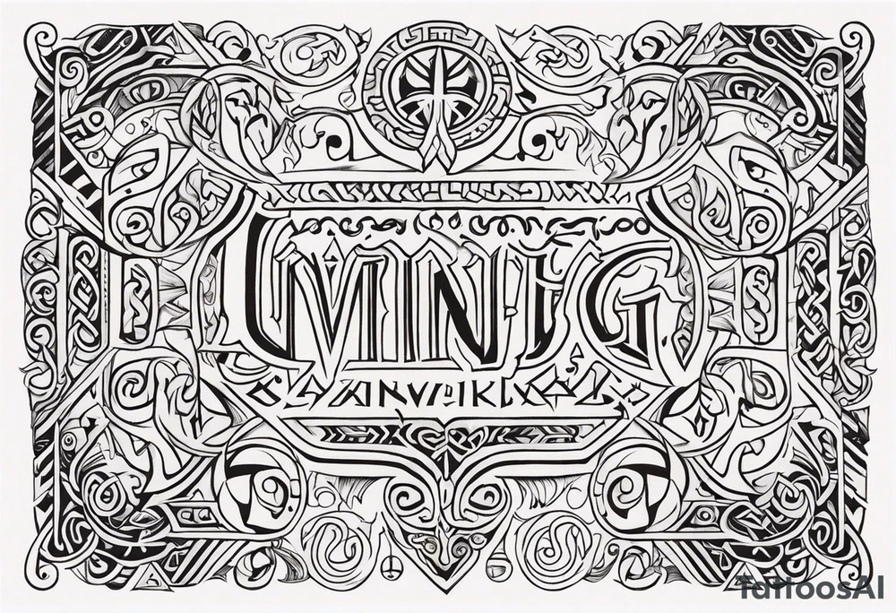 Viking symbols tattoo idea