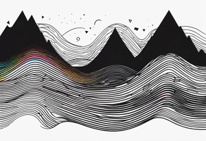 sound wave spectrum tattoo idea