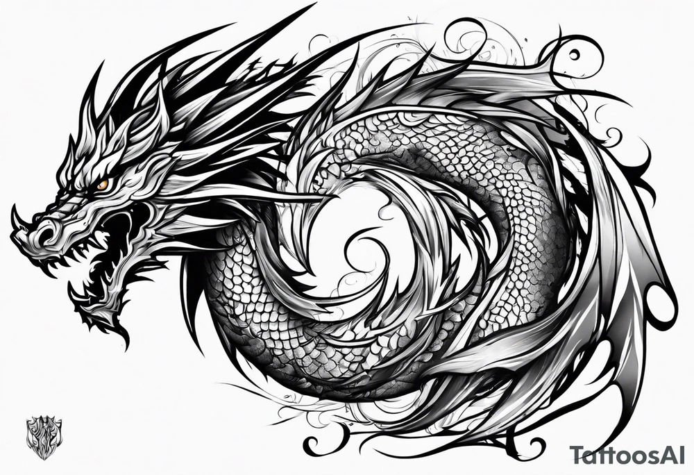 Fire Dragon tattoo idea