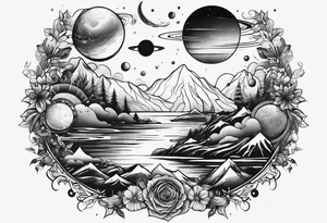A new planet where people love each other tattoo idea