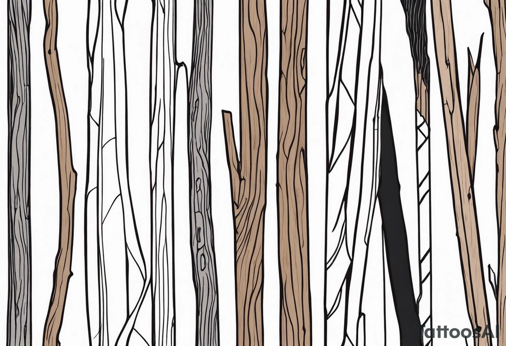 Driftwood sticks tattoo idea