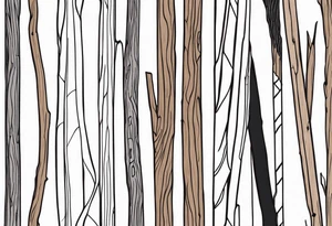 Driftwood sticks tattoo idea