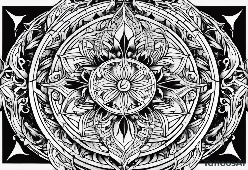 Pagan style tattoo circles tattoo idea