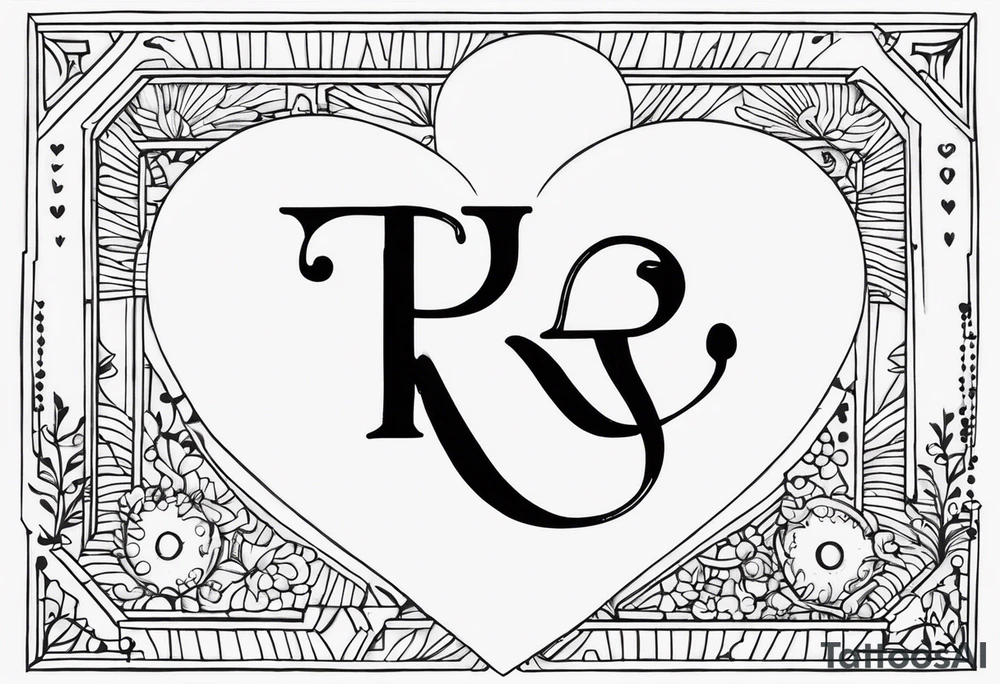 The word KEYRA made as a heart shaped antique key with the two teeth being the alphabetical letter RA tattoo idea