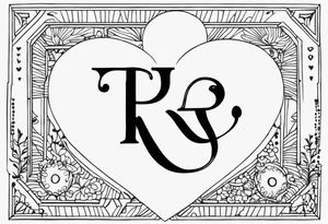 The word KEYRA made as a heart shaped antique key with the two teeth being the alphabetical letter RA tattoo idea