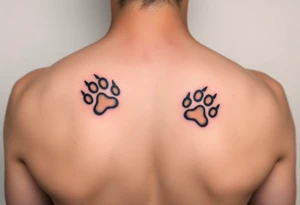 Lion paw prints tattoo idea