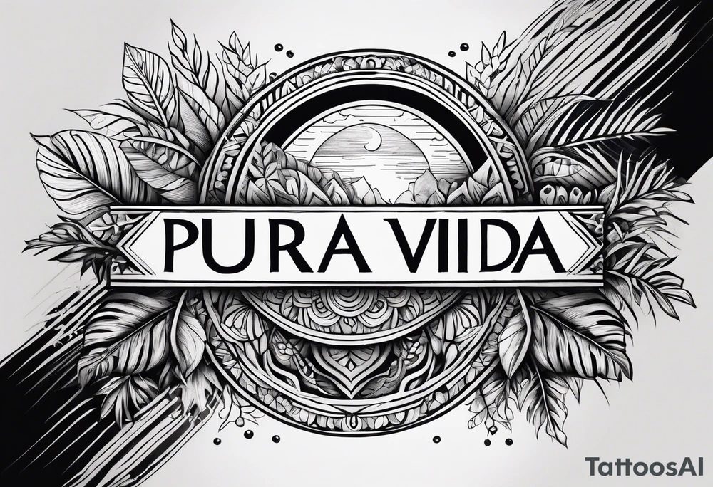 Pura vida as a word tattoo idea
