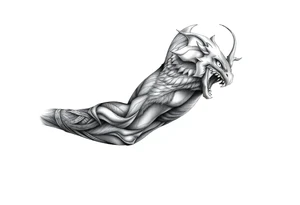 never ending story sleeve tattoo idea