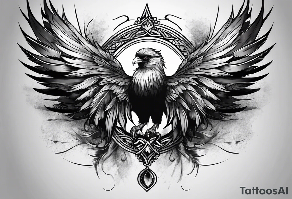 Bloody feather tattoo idea
