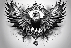 Bloody feather tattoo idea
