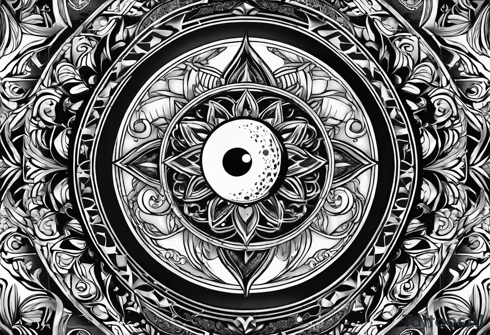sacred moon tattoo idea