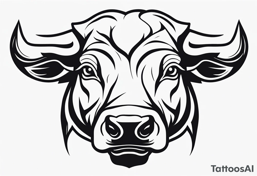 Raging Bull head tattoo idea