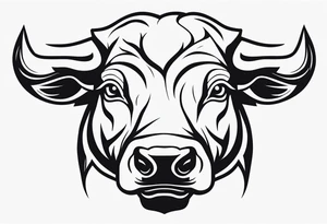 Raging Bull head tattoo idea