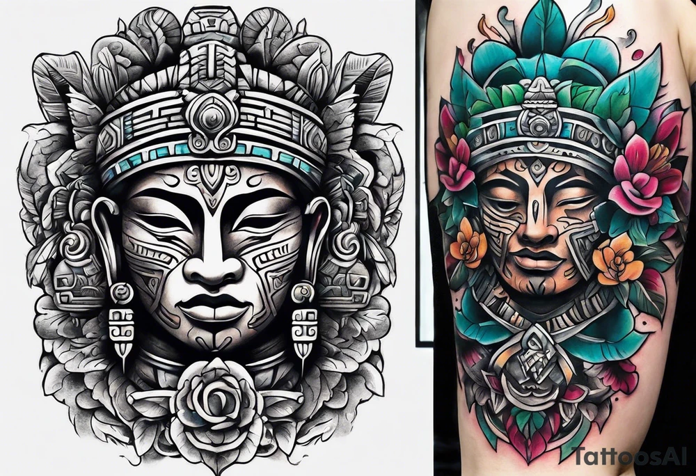 Mayan cave tattoo idea