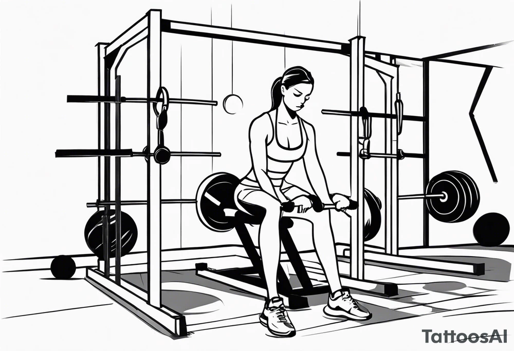 gym working out tattoo idea
