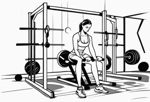 gym working out tattoo idea