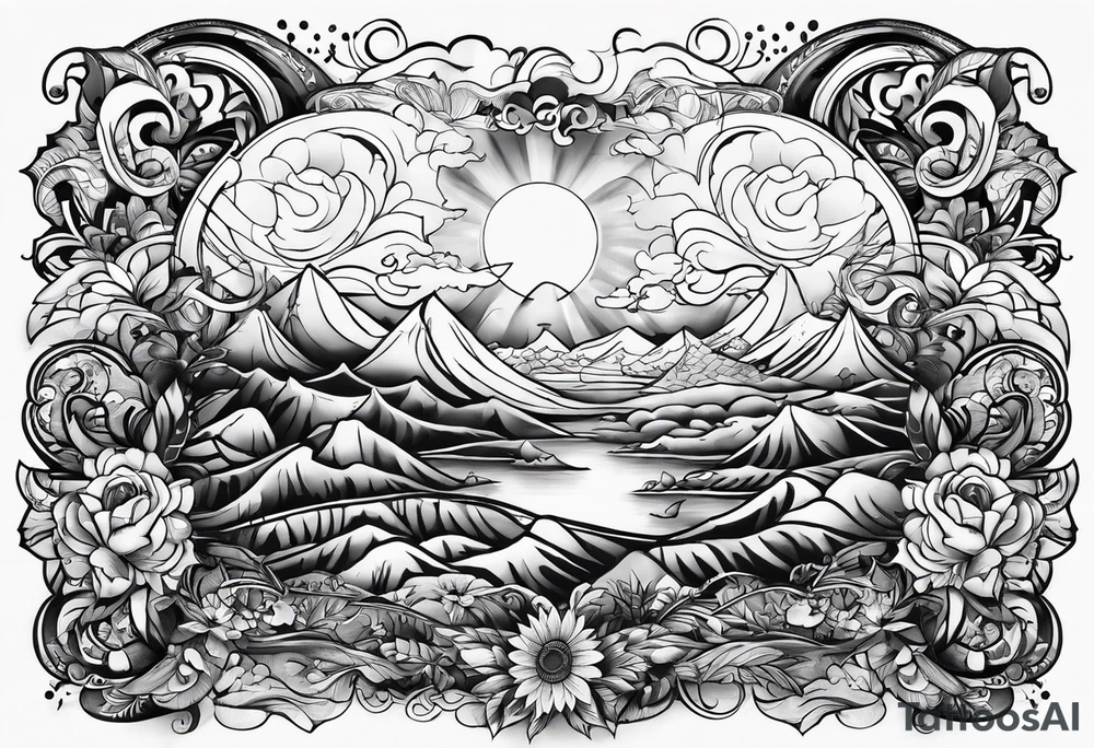 AO in  big letters across the sky tattoo idea