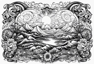 AO in  big letters across the sky tattoo idea