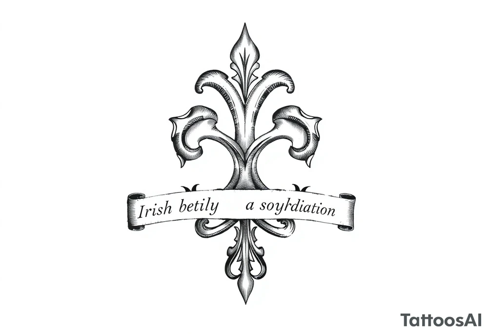 Irish family symbol with daughters names tattoo idea